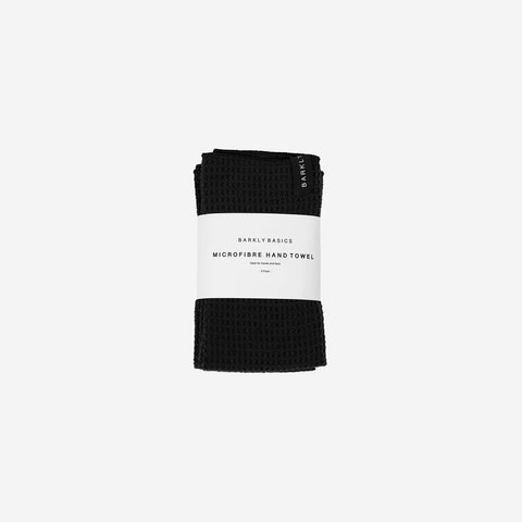 SIMPLE FORM. - Barkly Basics Barkly Basics Black Microfibre Hand Towel (3 pack) - 