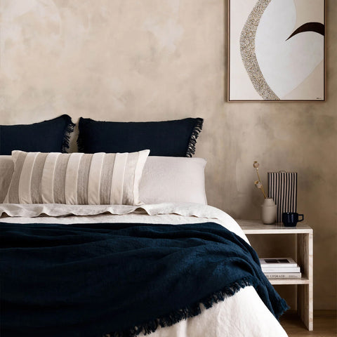 SIMPLE FORM. - LM Home L&M Home Etro Stripe Velvet Cushion Almond - 