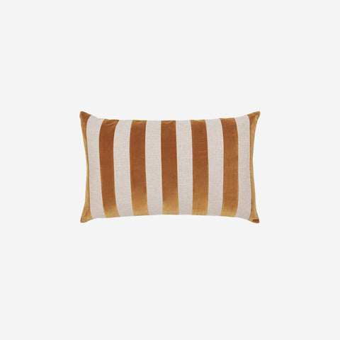 SIMPLE FORM. - LM Home L&M Home Etro Stripe Velvet Cushion Toffee - 