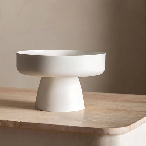 SIMPLE FORM. - LM Home L&M Home Mona Pedestal Bowl Chalk - 