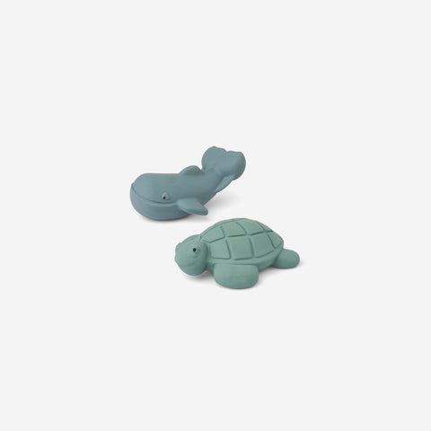 SIMPLE FORM. - Liewood Liewood Ned Bath Toys Blue Whale Peppermint Turtle - 
