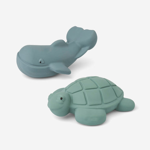 SIMPLE FORM. - Liewood Liewood Ned Bath Toys Blue Whale Peppermint Turtle - 