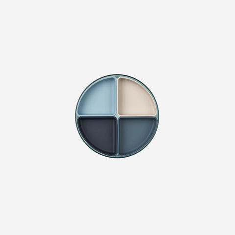 SIMPLE FORM. - Liewood Liewood Shawn Divider Plate Sea Blue - 