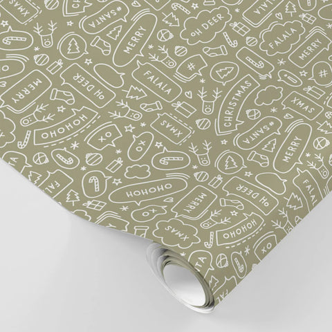 SIMPLE FORM. - Made Paper Co Made Paper Co Speech Wrapping Paper Roll Khaki - 