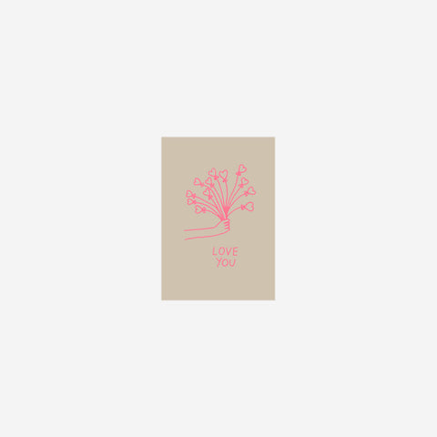 SIMPLE FORM. - Me and Amber Me & Amber Card Love You Flowers Sherbet on Blush - 