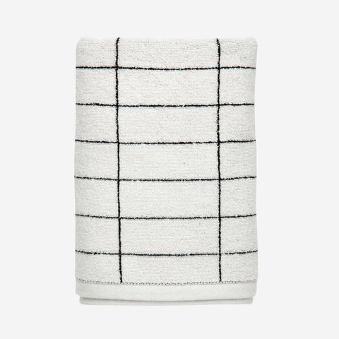 SIMPLE FORM. - Mette Ditmer Mette Ditmer Tile Stone Hand Towel Black White - 