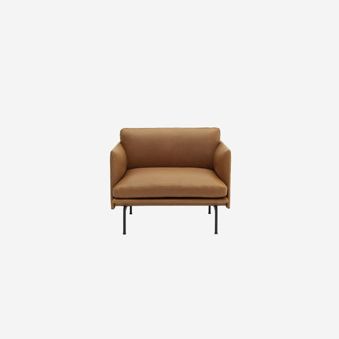 SIMPLE FORM. - Muuto Muuto Outline Studio Chair Cognac Refined Leather - 