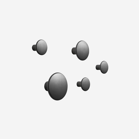 SIMPLE FORM. - Muuto Muuto Dots Hooks Metal Set Black - 