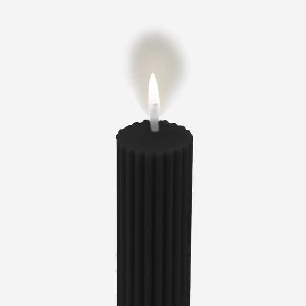 Black Blaze Column Pillar Candle Black Candles Simple Form