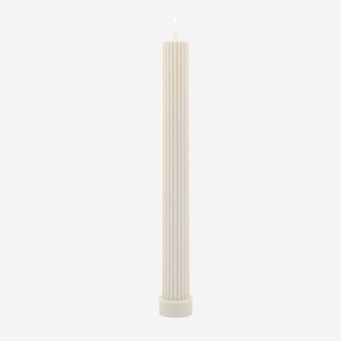 SIMPLE FORM. - Black Blaze Black Blaze Column Pillar Candle White - 