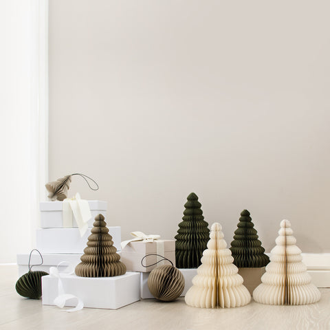 SIMPLE FORM. - Nordic Rooms Nordic Rooms Paper Christmas Ornament Olive Green Tree - 