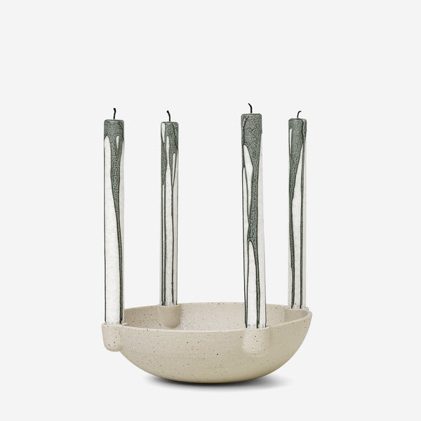 Ferm Living Bowl Candle Holder Large Ceramic Light Simple Form