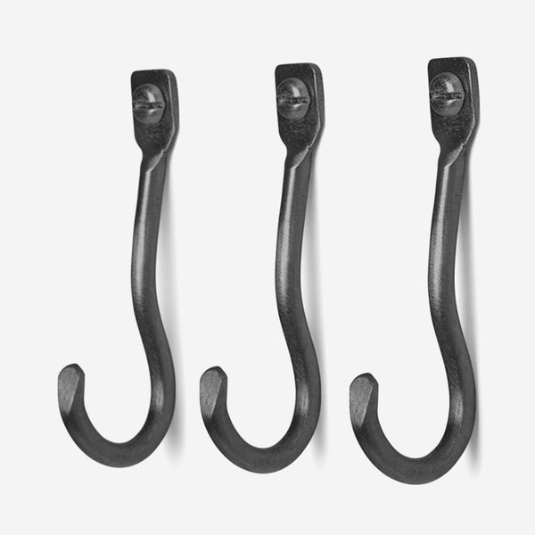 Ferm Living Curvature Hook Set Black Brass | Hooks | Simple Form