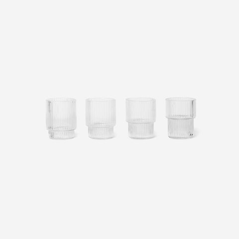 SIMPLE FORM. - Ferm Living Ferm Living Ripple Small Glass Set Clear - 