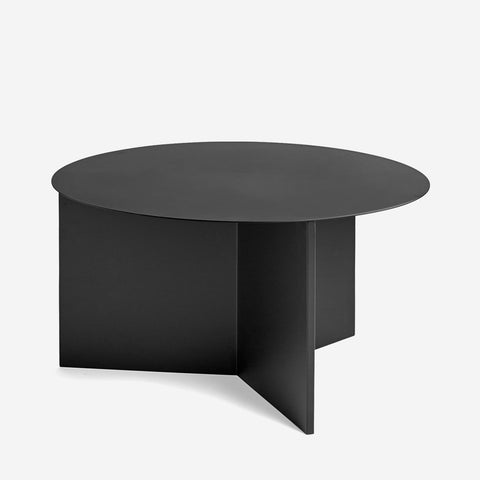 SIMPLE FORM. - HAY Hay Slit Coffee Table Black Round - 