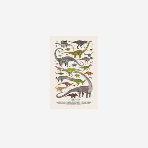 SIMPLE FORM. - Kelzuki Kelzuki Extinct Creatures of the Clade Dinosauria Print - 
