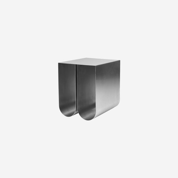 Kristina Dam | Curved Side Table Stainless Steel | Side Tables