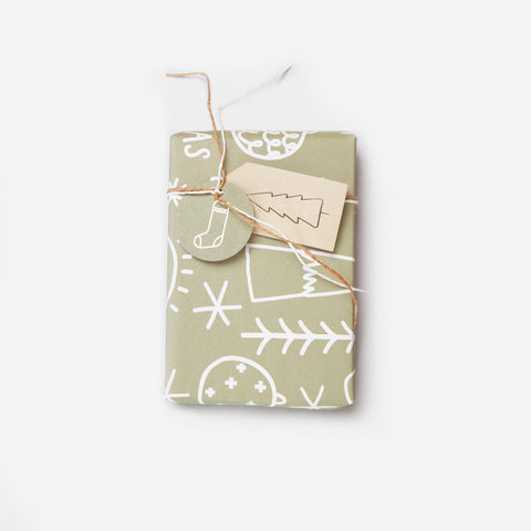 SIMPLE FORM. - Made Paper Co Made Paper Co Big Christmas Wrapping Paper Roll Dark Khaki - 