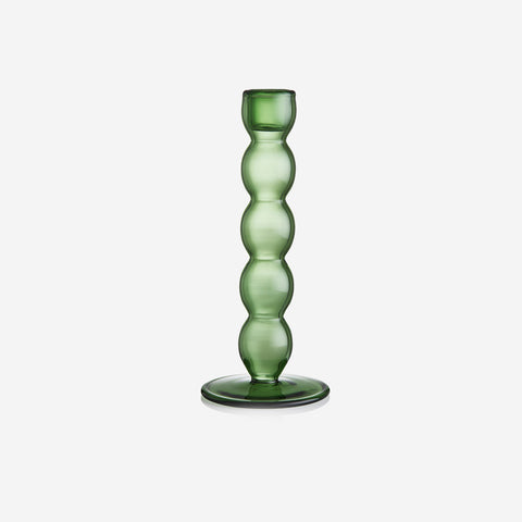 SIMPLE FORM. - Maison Balzac Maison Balzac Volute Glass Candleholder Green - 