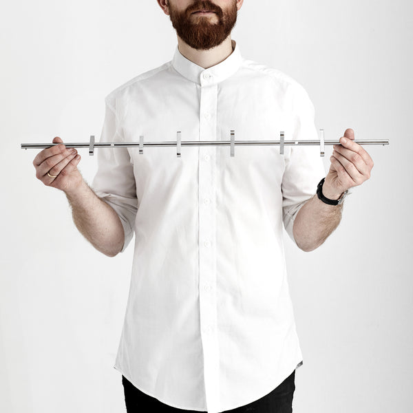 Moebe Coat Rack Chrome 70cm | Hooks & Hangers | Simple Form