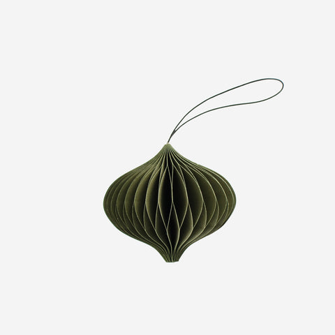 SIMPLE FORM. - Nordic Rooms Nordic Rooms Paper Christmas Ornament Olive Green Jewel - 