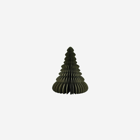 SIMPLE FORM. - Nordic Rooms Nordic Rooms Standing Paper Christmas Tree Olive Green 15cm - 