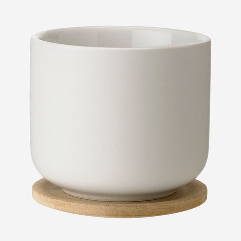 SIMPLE FORM. - Stelton Stelton Theo Mug with Coaster Sand - 