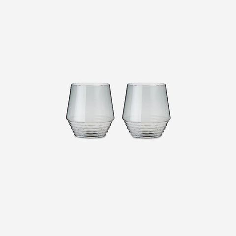 SIMPLE FORM. - Viski Viski Smoke Deco Cocktail Glasses - 