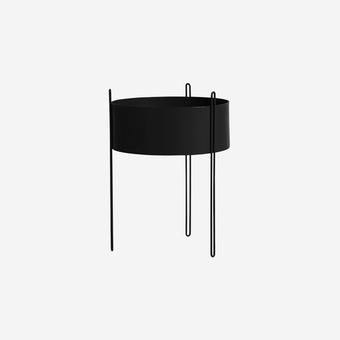SIMPLE FORM. - WOUD Woud Pidestall Planter Black Large - 