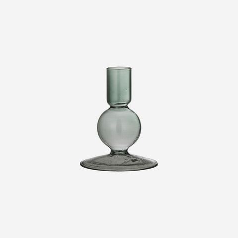 SIMPLE FORM. - Bloomingville Bloomingville Isse Glass Green Candleholder - 