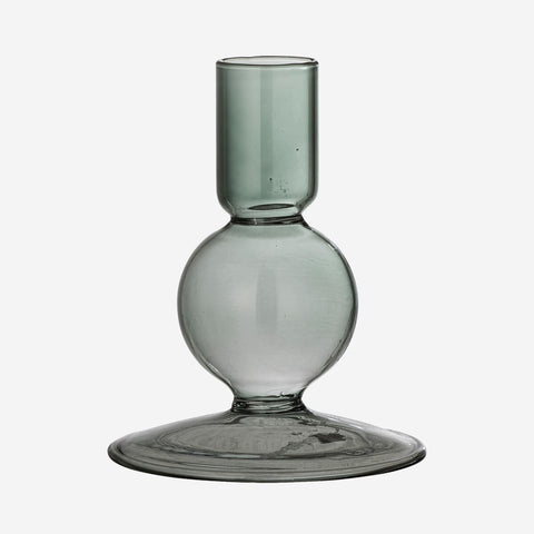 SIMPLE FORM. - Bloomingville Bloomingville Isse Glass Green Candleholder - 