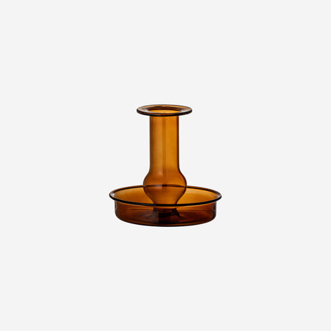 SIMPLE FORM. - Bloomingville Bloomingville Quinn Brown Glass Candleholder - 