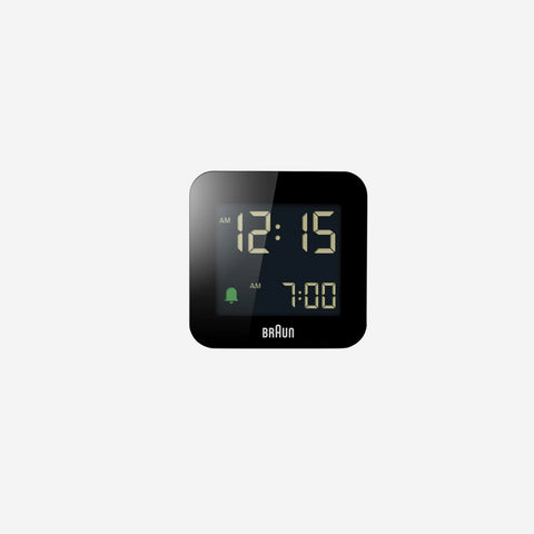 SIMPLE FORM. - Braun Braun BC08B Digital Travel Alarm Clock Black - 