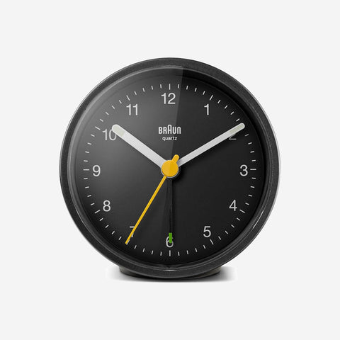 SIMPLE FORM. - Braun Braun BC12B Classic Analogue Alarm Clock Black - 
