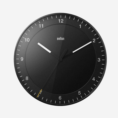SIMPLE FORM. - Braun Braun BC17B Large Wall Clock  30cm Black - 