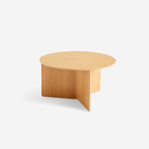 SIMPLE FORM. - HAY Hay Slit Coffee Table Wood Oak Round - 