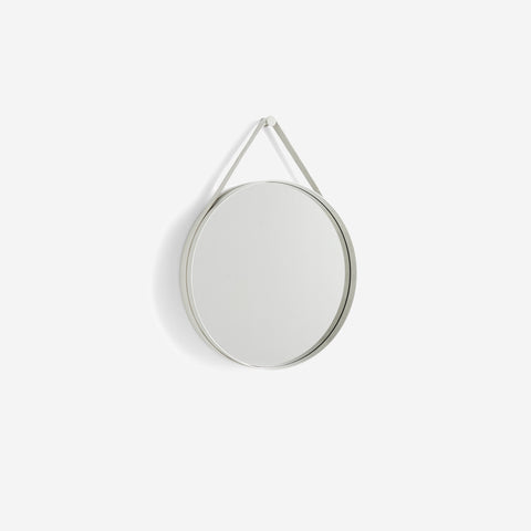 SIMPLE FORM. - HAY Hay Strap Mirror No.2 Grey 50cm - 