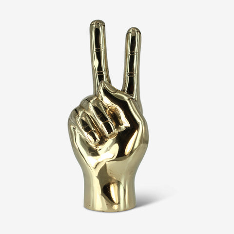 SIMPLE FORM. - Mr. Pinchy Mr Pinchy Brass Hand Peace Man - 