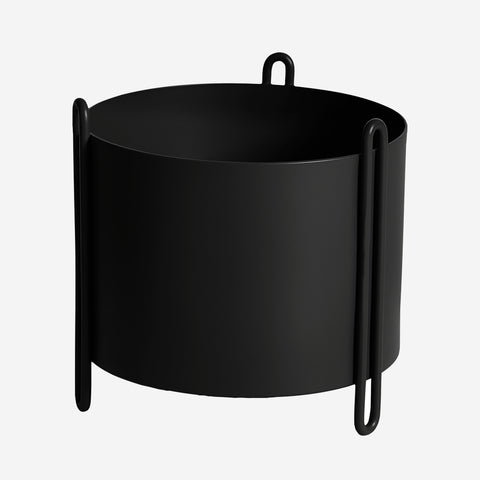 SIMPLE FORM. - WOUD Woud Pidestall Planter Black Small - 