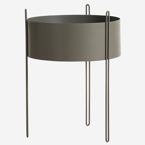 SIMPLE FORM. - WOUD Woud Pidestall Planter Taupe Large - 