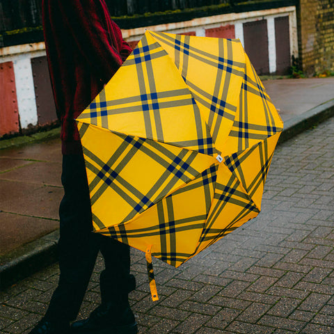 SIMPLE FORM. - Anatole Anatole Folding Umbrella Yellow Tweed - 