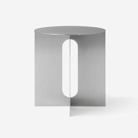Audo Androgyne Side Table Ø40 Stainless Steel Side Table Audo Copenhagen - [store_name]