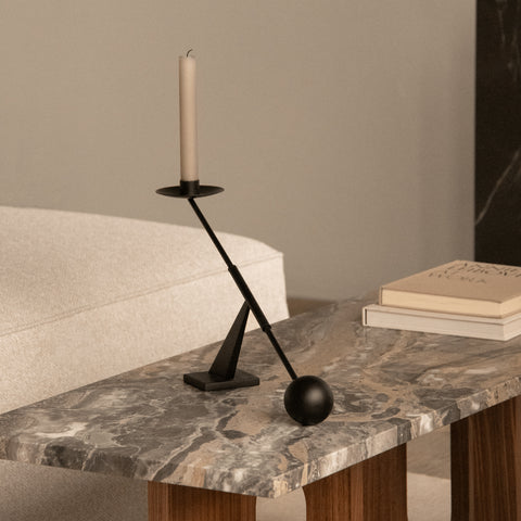 Audo Interconnect Candle Holder Black Steel Small Bowl Audo Copenhagen - [store_name]