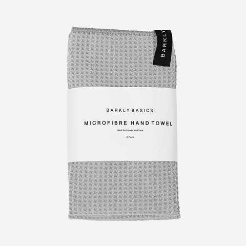 Barkly Basics Grey Microfibre Hand Towel (3 pack)
