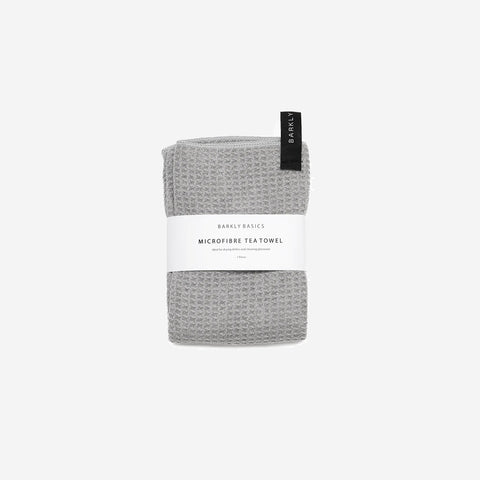 SIMPLE FORM. - Barkly Basics Barkly Basics Grey Microfibre Tea Towel - 