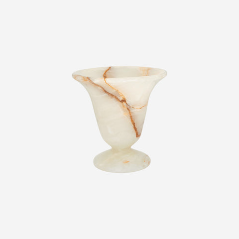 Black Blaze Bell Vase White Onyx Decorative Bowl Black Blaze - [store_name]