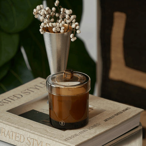 Black Blaze Glass Candle Lid Tiger Eye Candle Lid Black Blaze - [store_name]