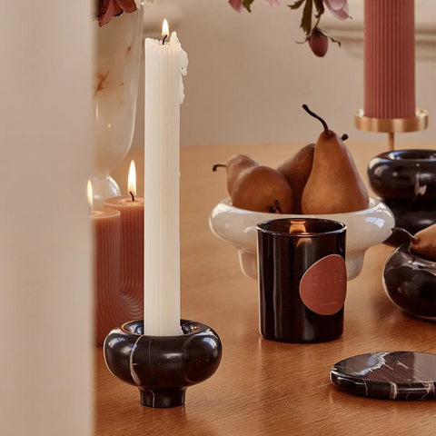 Black Blaze Halo Candle Holder Black Silver Decorative Bowl Black Blaze    - [store_name]