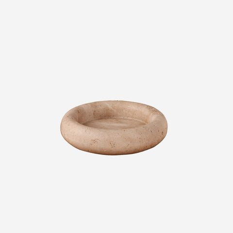 Black Blaze Halo Tray Travertine Decorative Tray Black Blaze - [store_name]