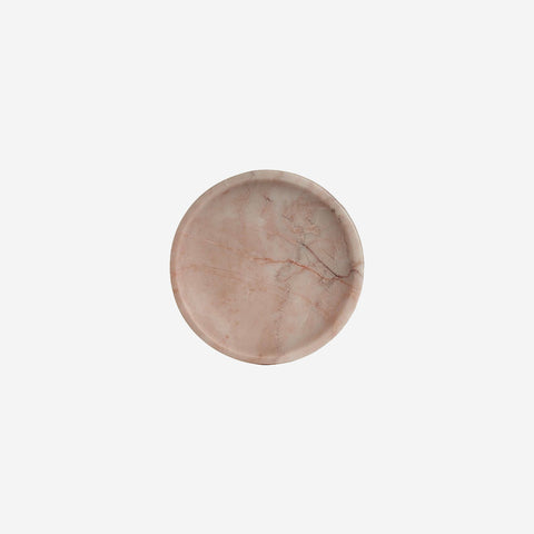 Black Blaze Linea Round Marble Tray Small Rosa Decorative Tray Black Blaze - [store_name]